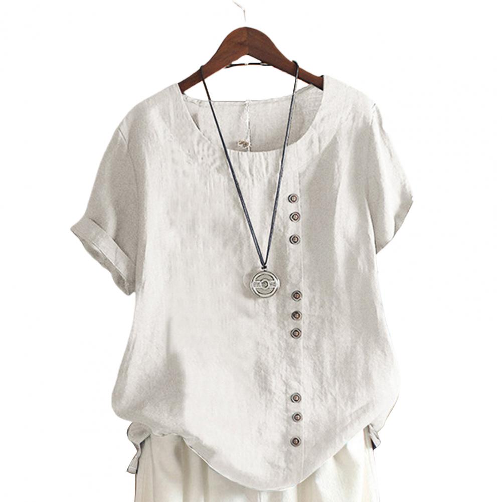 Eashery Basic Tops for Women Bamboo Cotton Linen V Neck Button Down Shirt  Casual Long Sleeve Collared Oversized Blouses Tops White Tops for Women  (Khaki,Medium) 